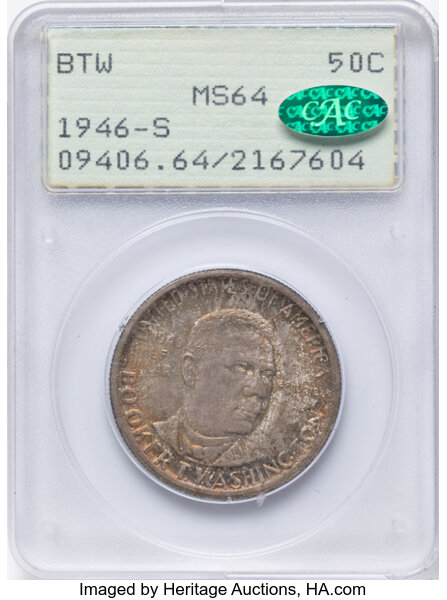 1946-S 50c Booker T. Washington MS thumbnail 2