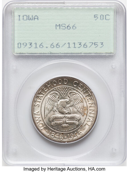 1946 50c Iowa MS thumbnail 3