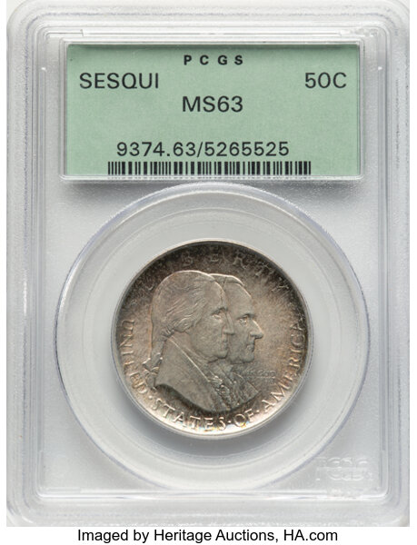 1926 50c Sesquicentennial MS thumbnail 2