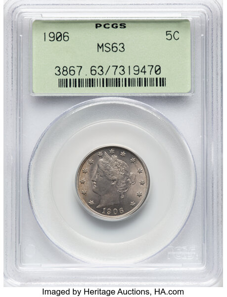 1906 5c Doubled Die Reverse, FS-801 MS thumbnail 2
