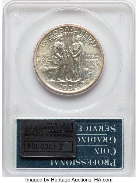 1936-S 50c Boone AU53 CAC thumbnail 10