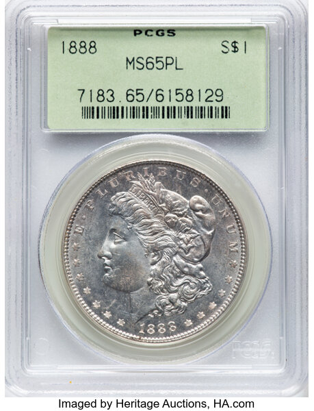 1888 $1  Die Gouges State 1, VAM-7 MS PL thumbnail 2
