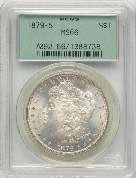 1879-S $1  Hair Ribbon Gouged, VAM-107A MS thumbnail 3