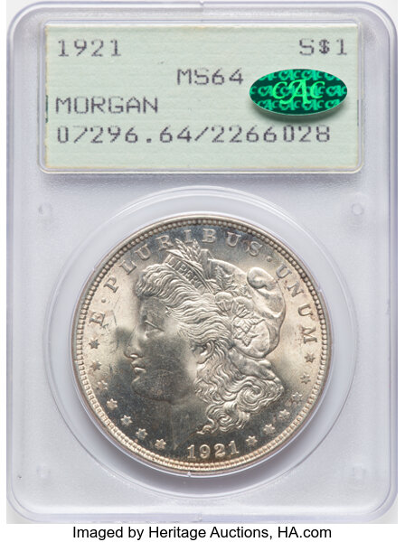 1921 $1  Morgan, Meteor Die Gouges, VAM-3i MS thumbnail 7