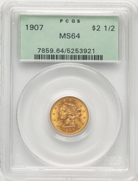 1907 $2 1/2 MS thumbnail 6