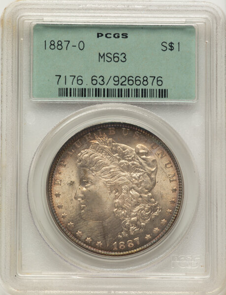 1887-O $1  Doubled Stars, Die Break, VAM-5A MS thumbnail 2