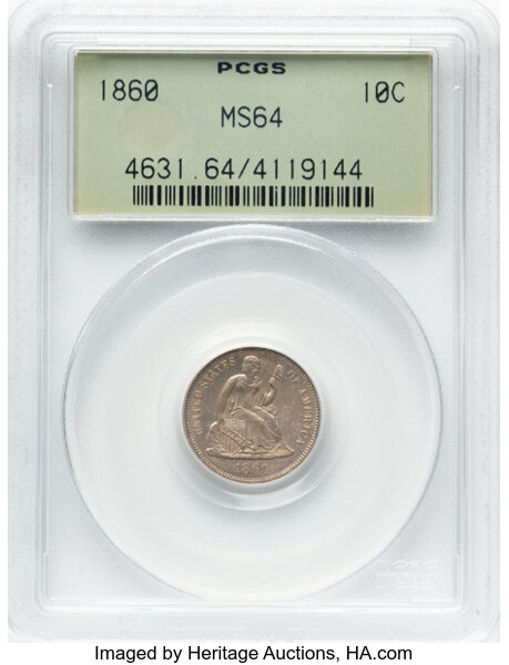 1860 10c MS thumbnail 2