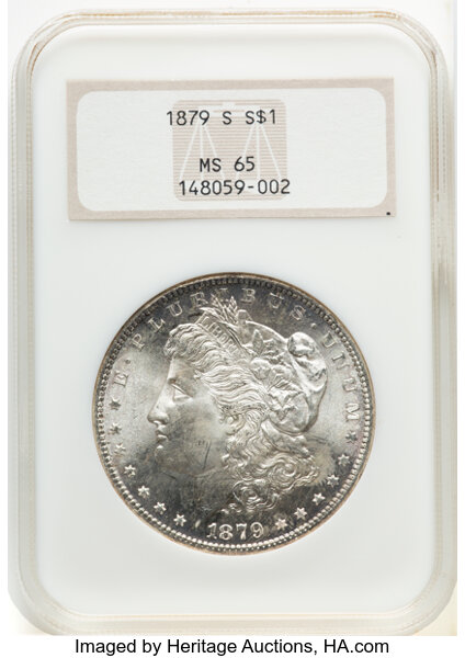 1879-S $1  Hair Ribbon Gouged, VAM-107A MS thumbnail 9