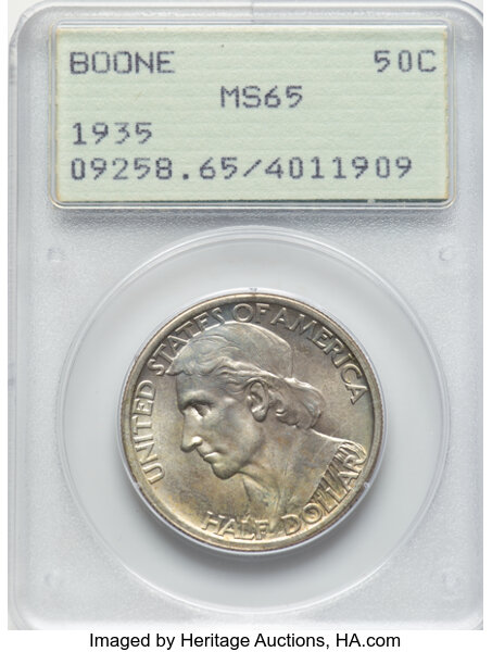 1935 50c Boone, DDO, FS-101 MS thumbnail 2