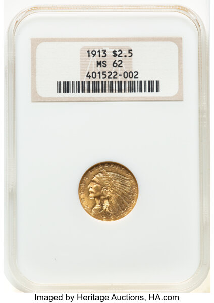 1913 $2 1/2 MS thumbnail 6