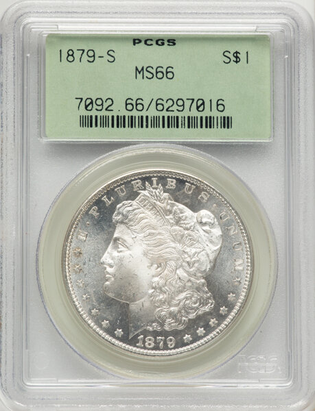 1879-S $1  Hair Ribbon Gouged, VAM-107A MS thumbnail 2