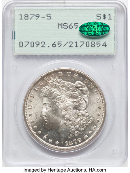 1879-S $1  Hair Ribbon Gouged, VAM-107A MS thumbnail 11