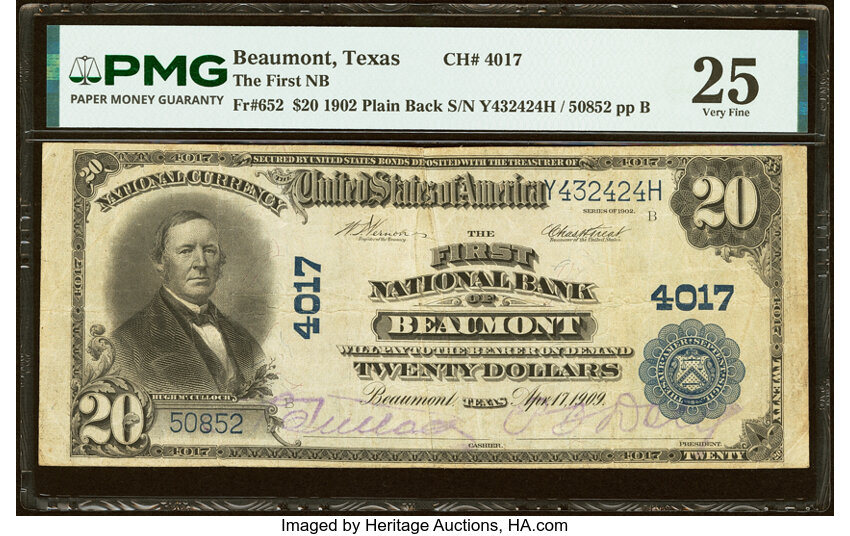 1902 $20  3rd Charter Period, 3rd Issue, Plain Back (Fr. 652) thumbnail 2