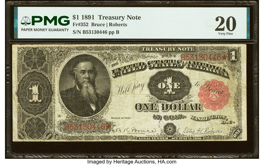 1891 $1  (Fr. 352) thumbnail 2