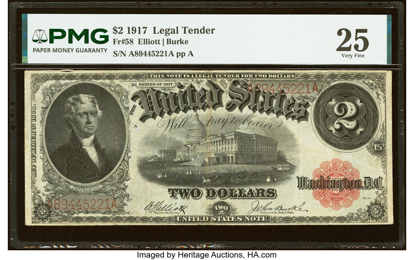 1917 $2  (Fr. 58) thumbnail 2