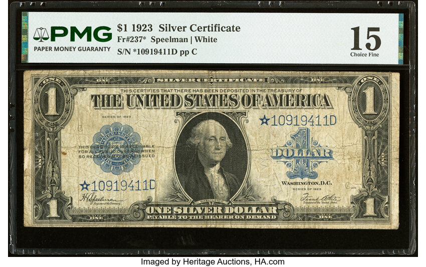 1923 $1  Star Replacement (Fr. 237*) thumbnail 2