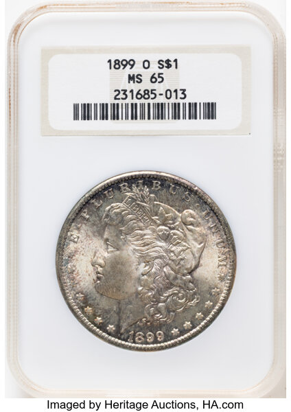 1899-O $1  Doubled 1, Die Breaks Reverse, VAM-11A MS thumbnail 6