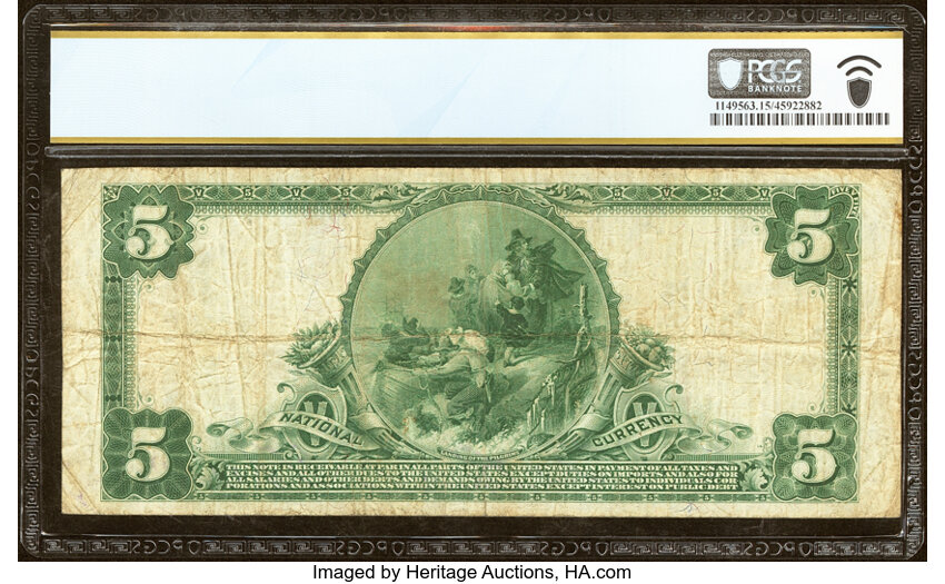 1902 $5  3rd Charter Period, 3rd Issue, Plain Back (Fr. 605) thumbnail 13