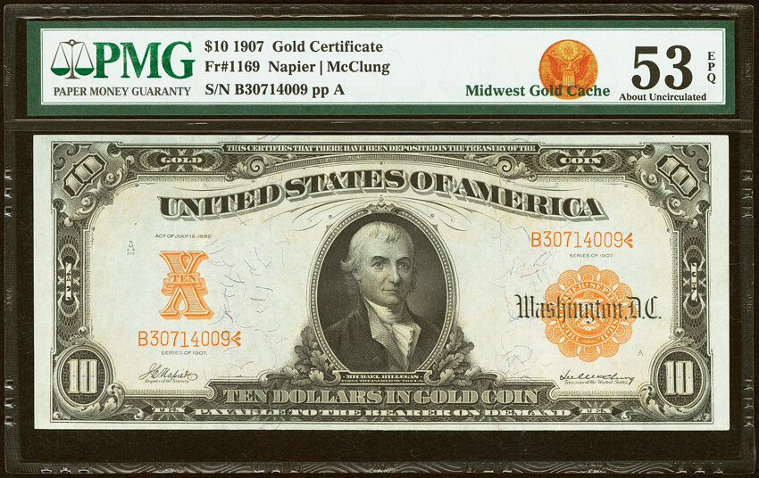 1907 $10  (Fr. 1169) thumbnail 2