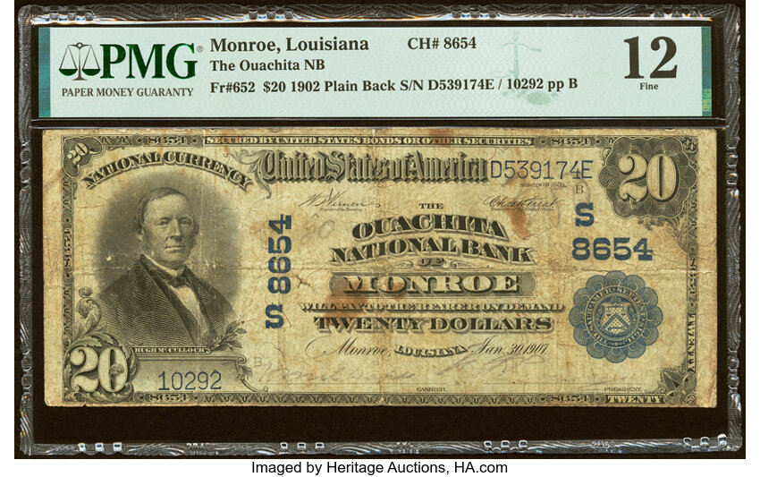 1902 $20  3rd Charter Period, 3rd Issue, Plain Back (Fr. 652) thumbnail 3