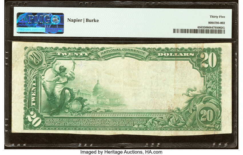 1902 $20  3rd Charter Period, 3rd Issue, Plain Back (Fr. 656) thumbnail 4