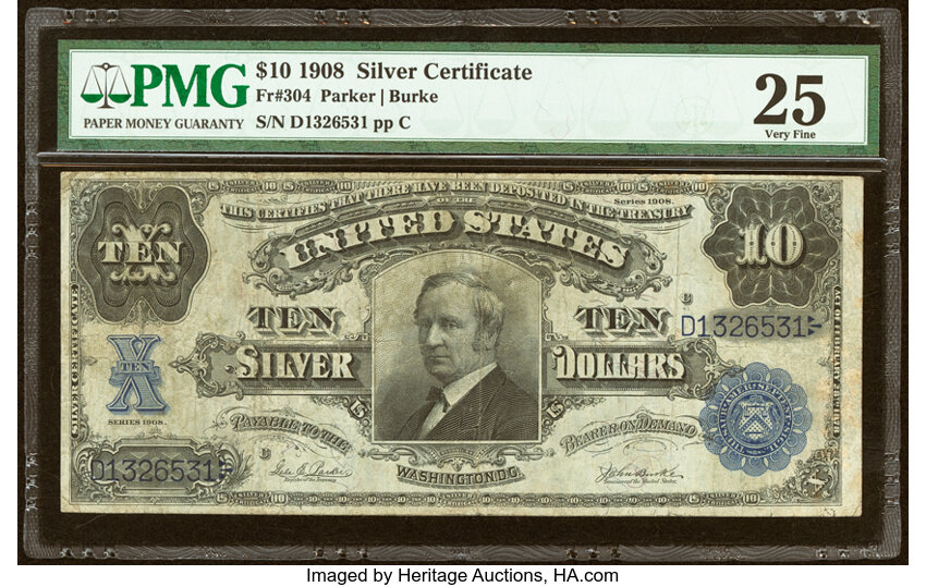 1908 $10  (Fr. 304) thumbnail 2