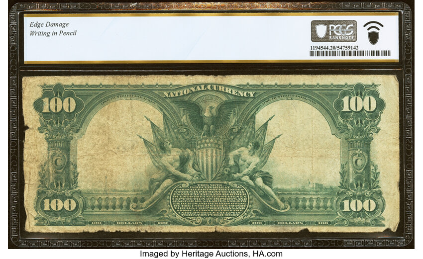 1902 $100  3rd Charter Period, 3rd Issue, Plain Back (Fr. 700) thumbnail 4