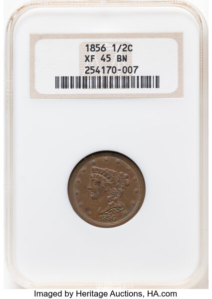 1856 1/2c C-1 MS BN thumbnail 3