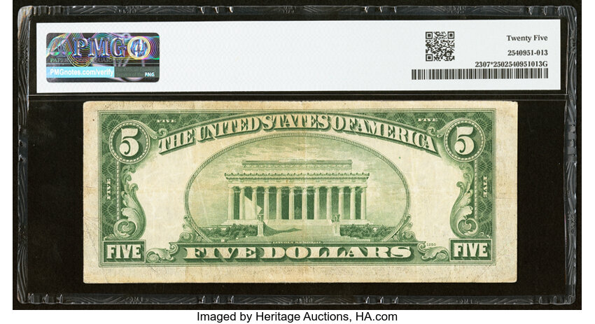 1934A $5  North Africa, Star Replacement (Fr. 2307*) thumbnail 10