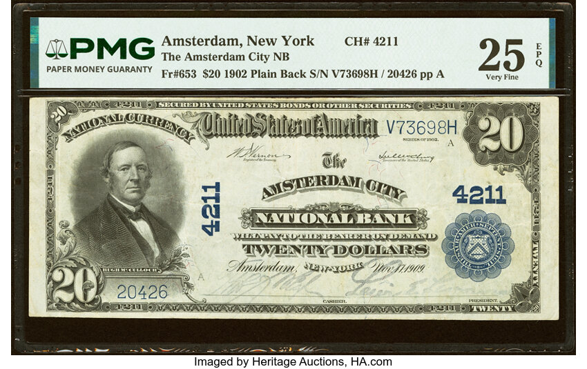1902 $20  3rd Charter Period, 3rd Issue, Plain Back (Fr. 653) thumbnail 2