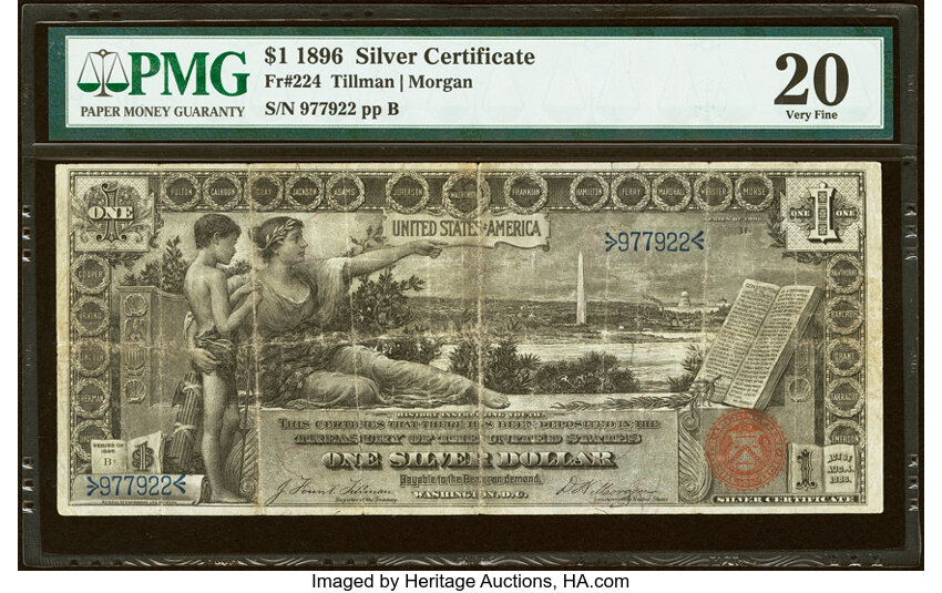 1896 $1  (Fr. 224) thumbnail 2