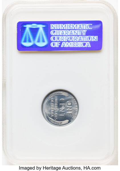 Lincoln Cent 1c 1943, Steel, Wheat Reverse [Type] MS67 thumbnail 4
