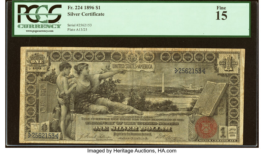 1896 $1  (Fr. 224) thumbnail 3