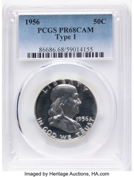 1956 50c Type 1 PR thumbnail 3