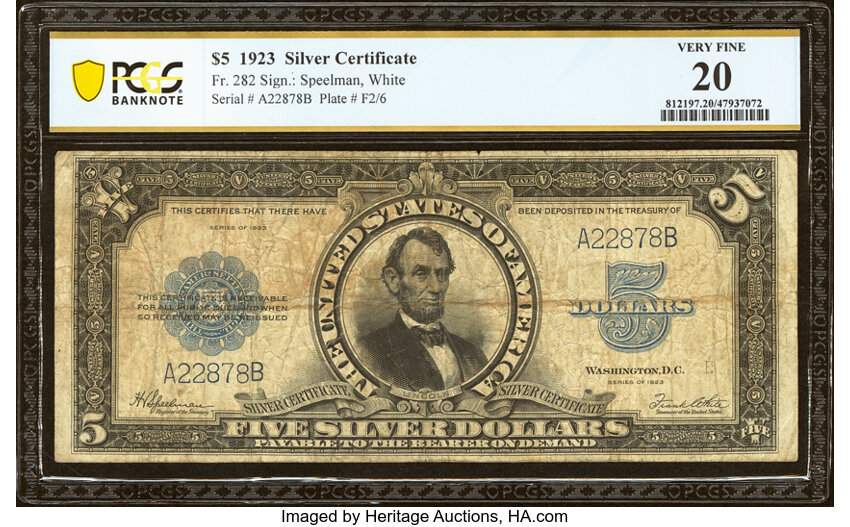 1923 $5  (Fr. 282) thumbnail 2