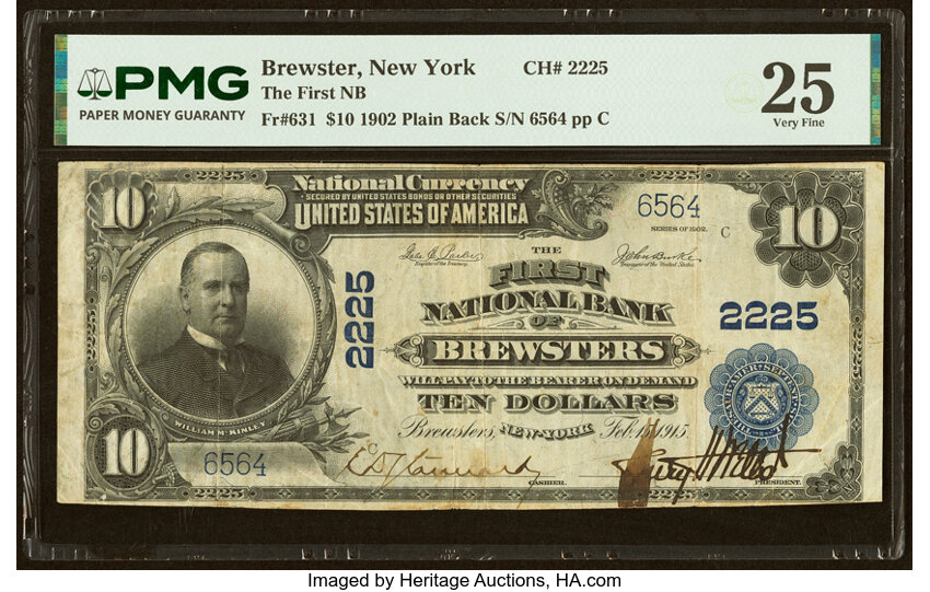 1902 $10  3rd Charter Period, 3rd Issue, Plain Back (Fr. 631) thumbnail 2