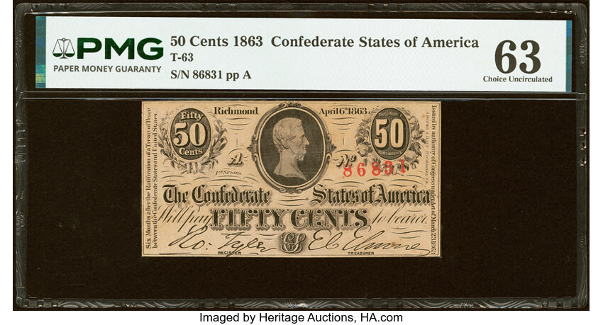 1863 50c April 6, 1863 (Fr. T63) thumbnail 2