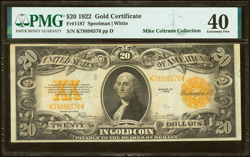 1922 $20  (Fr. 1187) thumbnail 2