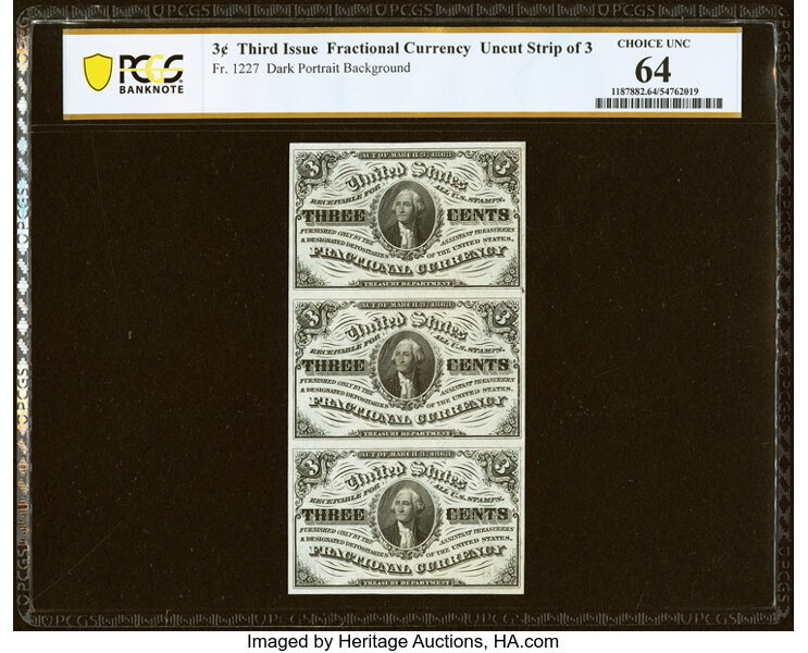  3c Head of George Washington (Fr. 1227) thumbnail 2