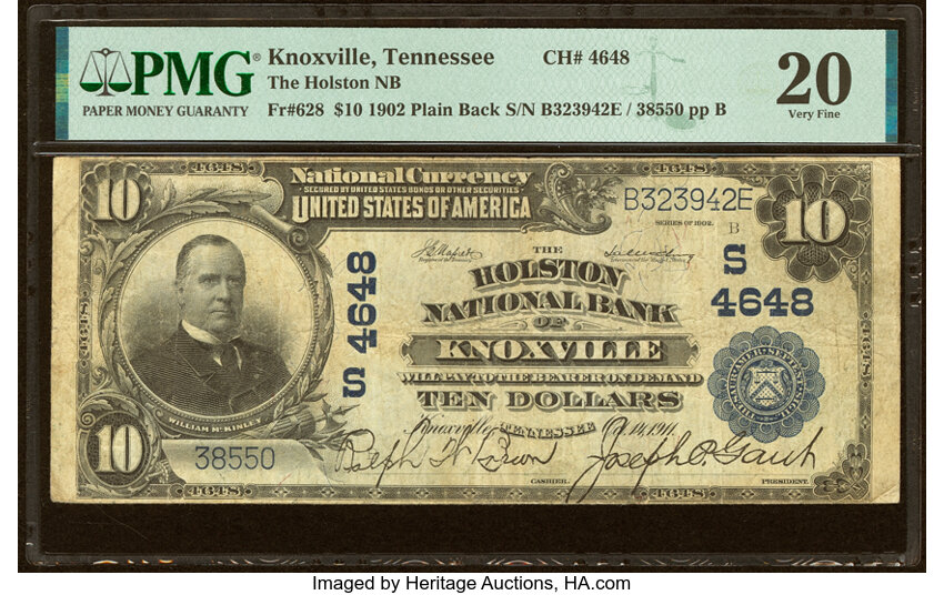 1902 $10  3rd Charter Period, 3rd Issue, Plain Back (Fr. 628) thumbnail 2