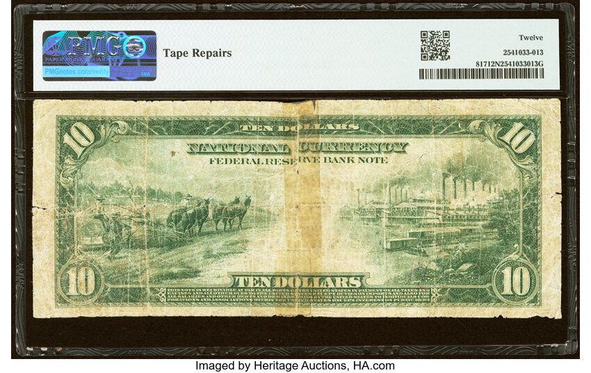1915 $10  Kansas City (Fr. 817) thumbnail 5