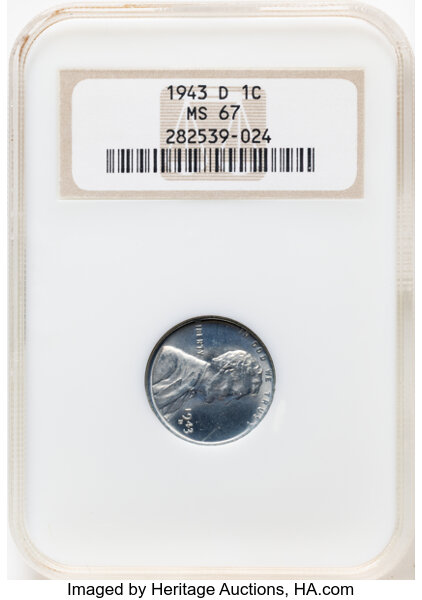 1943-D 1c Steel MS thumbnail 5