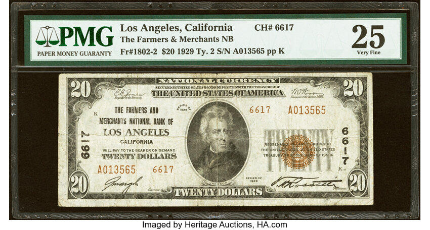 1929 $20  Type 2 (Fr. 1802-2) thumbnail 2