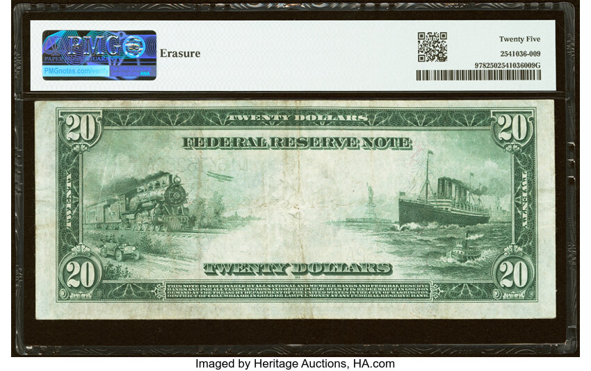 1914 $20  Blue Seal, Cleveland (Fr. 978) thumbnail 5