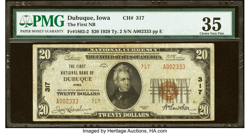1929 $20  Type 2 (Fr. 1802-2) thumbnail 3