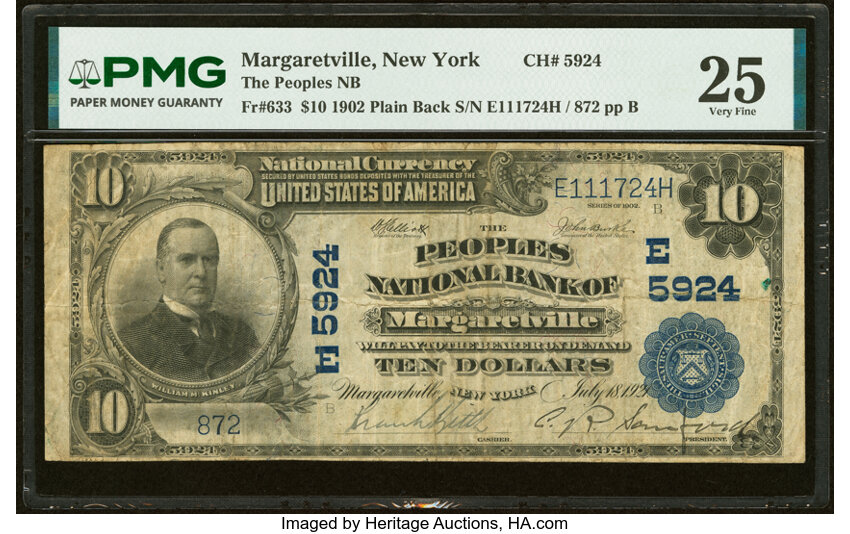 1902 $10  3rd Charter Period, 3rd Issue, Plain Back (Fr. 633) thumbnail 2