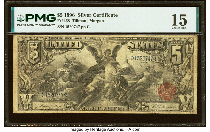 1896 $5  (Fr. 268) thumbnail 2