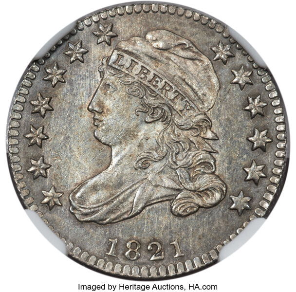 1821 10c Small Date, JR-10 MS thumbnail 2