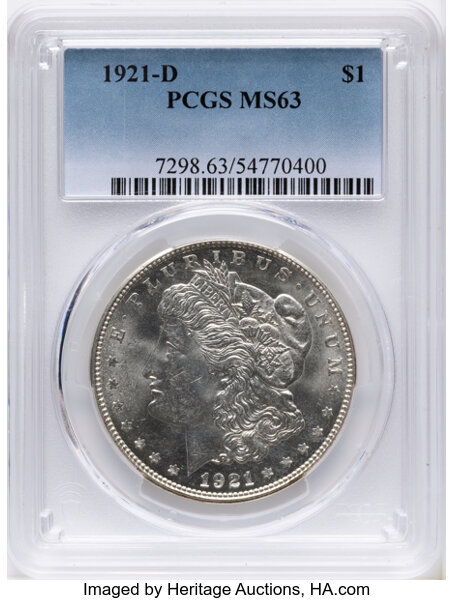 1921-D $1  MS thumbnail 3