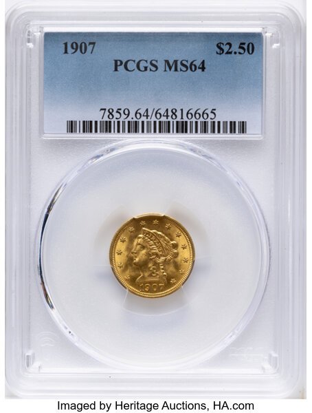 1907 $2 1/2 MS thumbnail 4